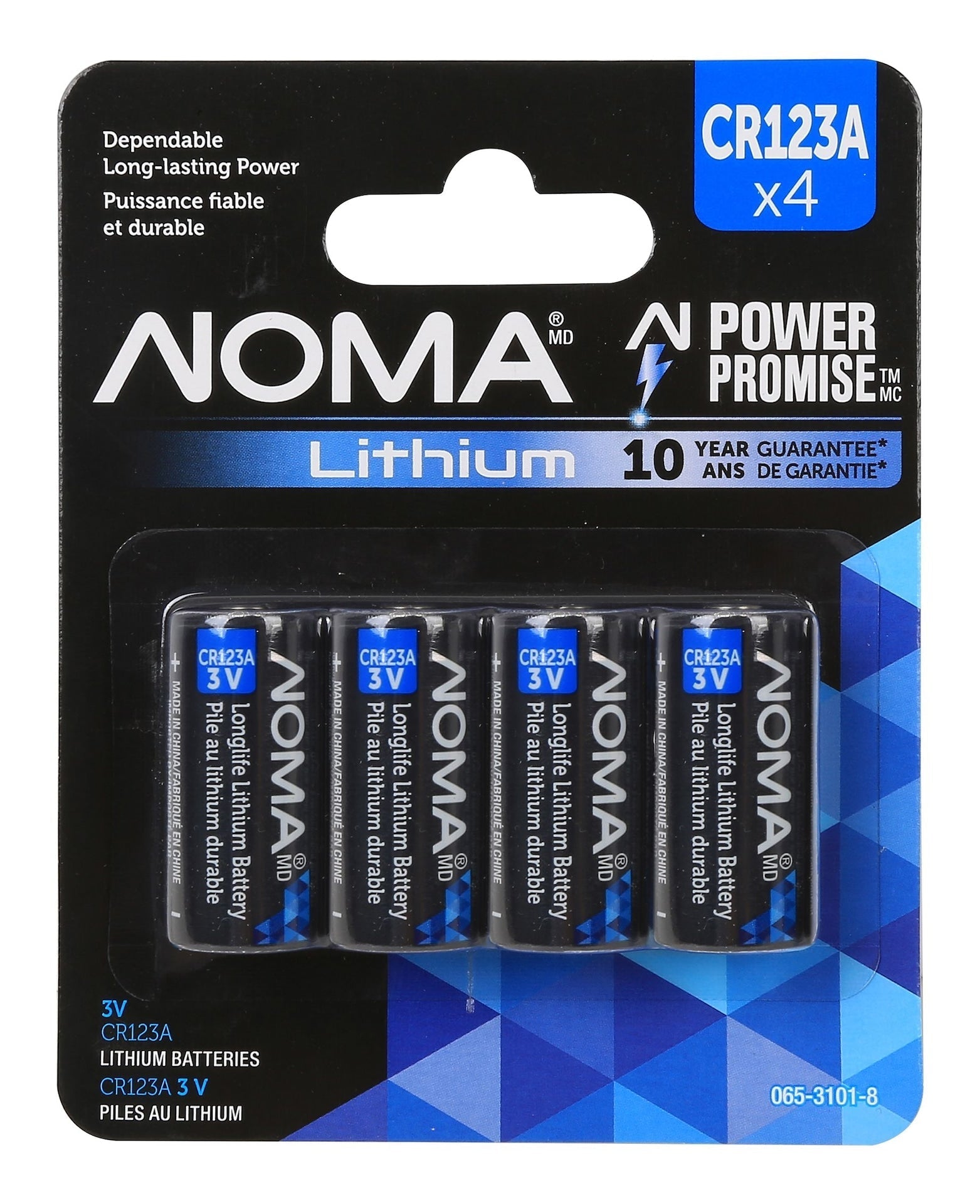 4-pk CR123 3V / 3 Volt Lithium Photo Batteries, Long Lasting W4H2 - product image 1