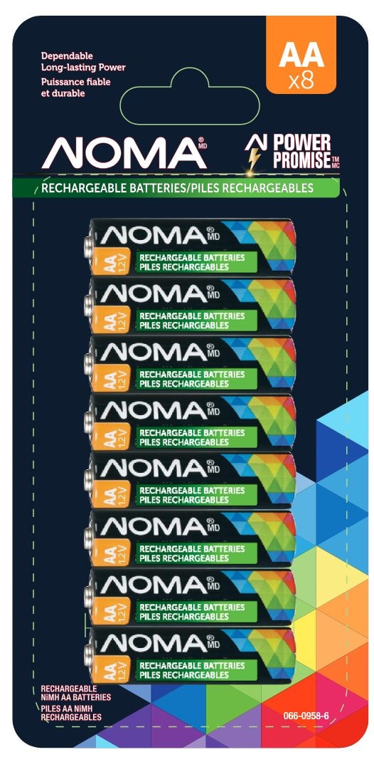 AA Ni-MH Rechargeable Battery, 8-pk G9L6