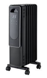 Digital Electric Oil-Filled Radiator Heater with Remote Control, 1500W, Black U6B4 - product image 1