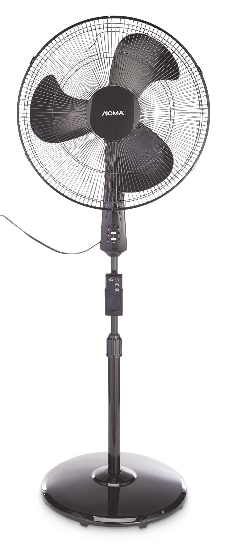 Oscillating Pedestal/Stand Fan with Remote Control, 3-Speed, Black, 18-in R2Q7