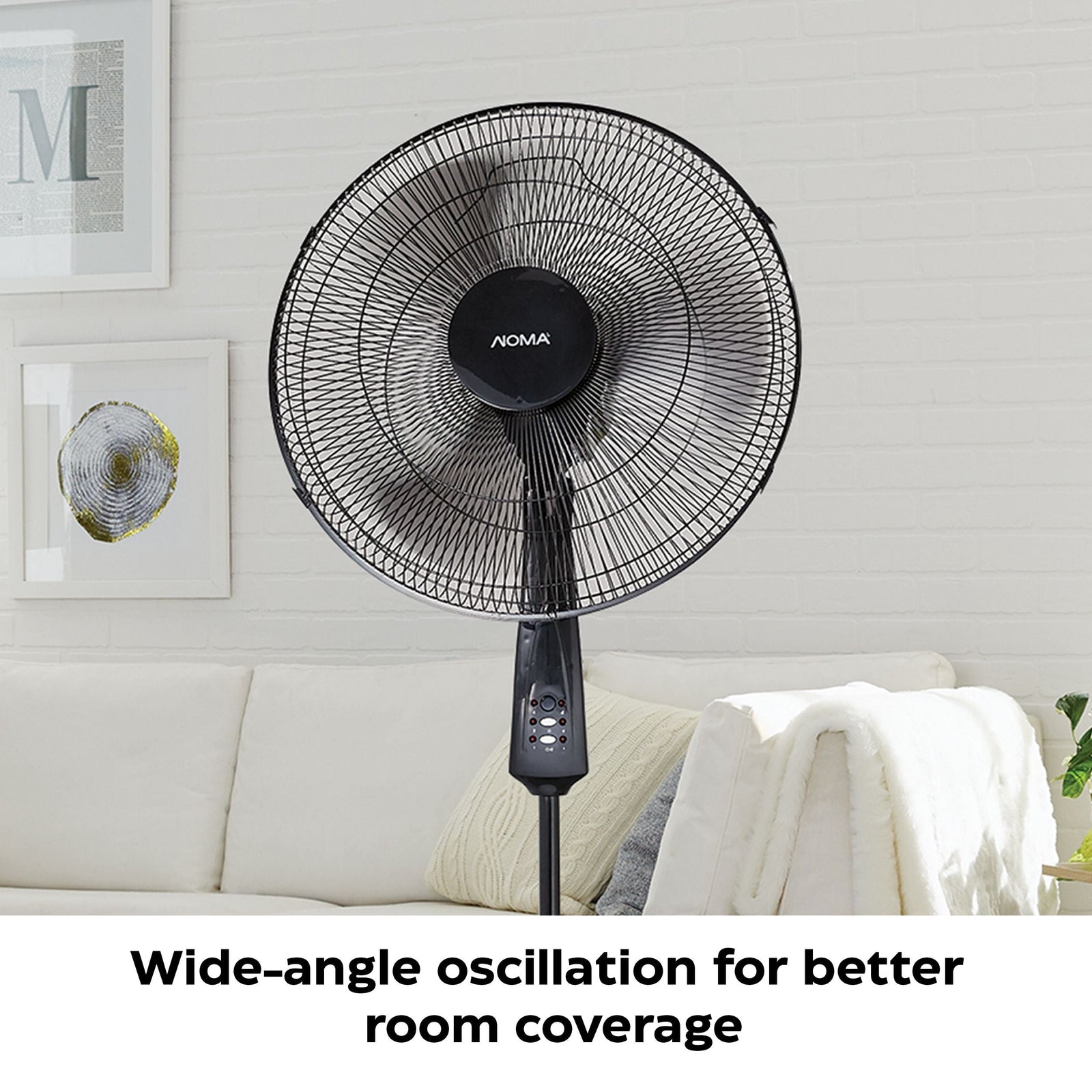 Oscillating Pedestal/Stand Fan with Remote Control, 3-Speed, Black, 18-in R2Q7 - product image 6