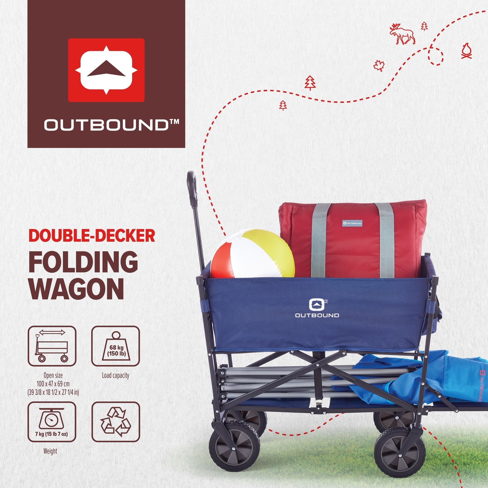 Double-Decker Outdoor Utility Wagon B5D5 - product image 6