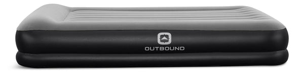 Double High Flocked Airbed, Queen, Grey I1W0