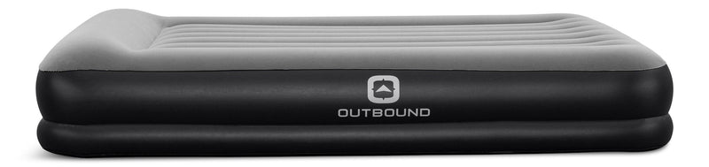Double High Flocked Airbed, Queen, Grey I1W0