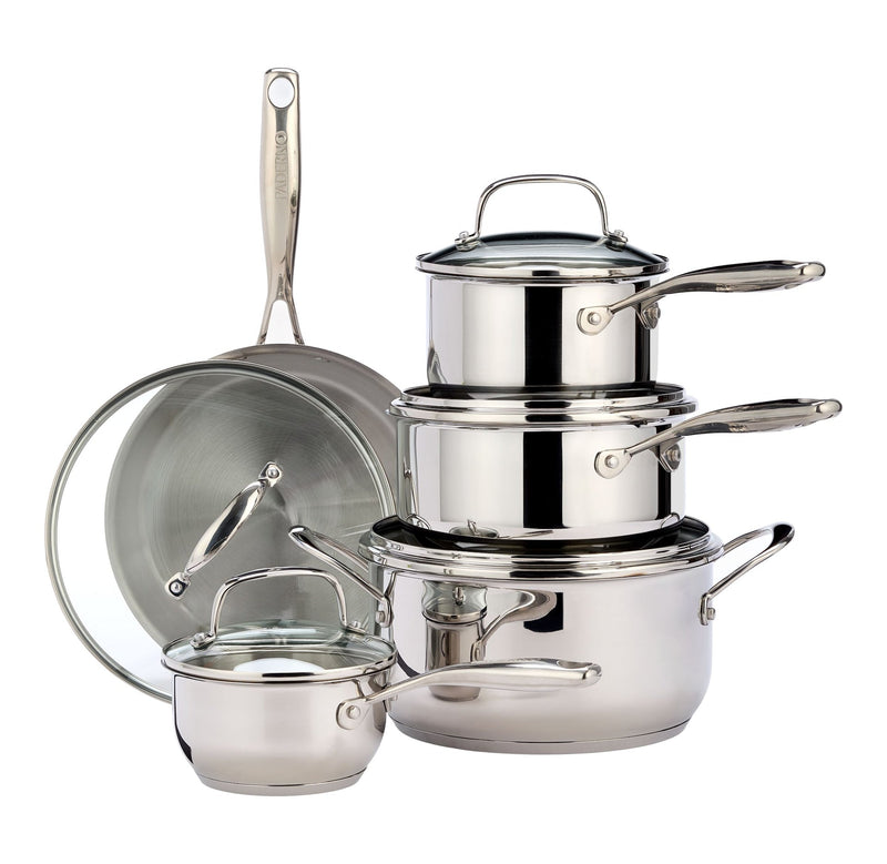 Classic 10 piece Stainless Steel Cookset D3Q1