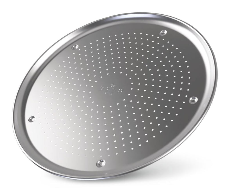 Professional Uncoated Aluminum Round Pizza Crisper Pan, 16-in N3X1
