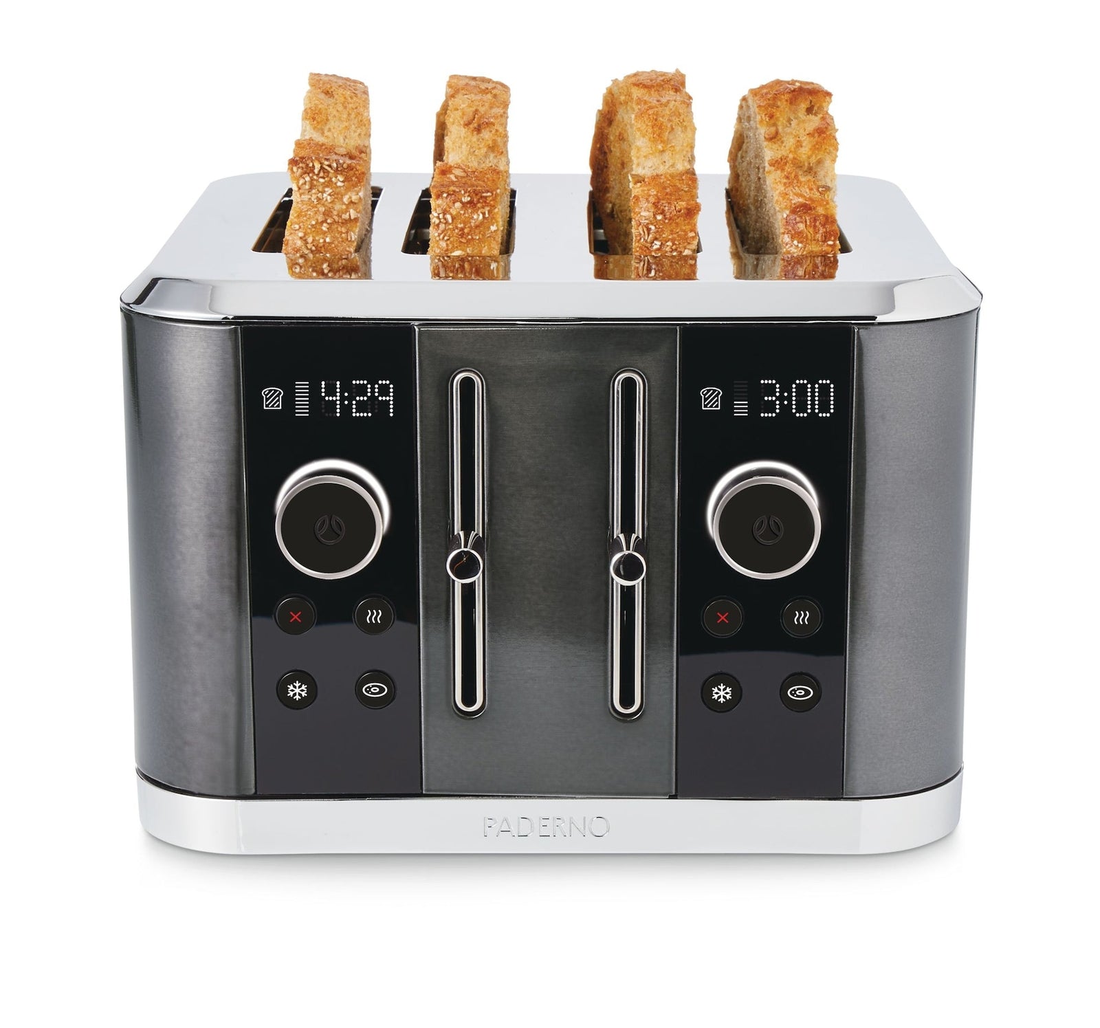 Wide Slots Toaster with 9 Heating Settings, Black, 4-Slices I1F3 - product image 1