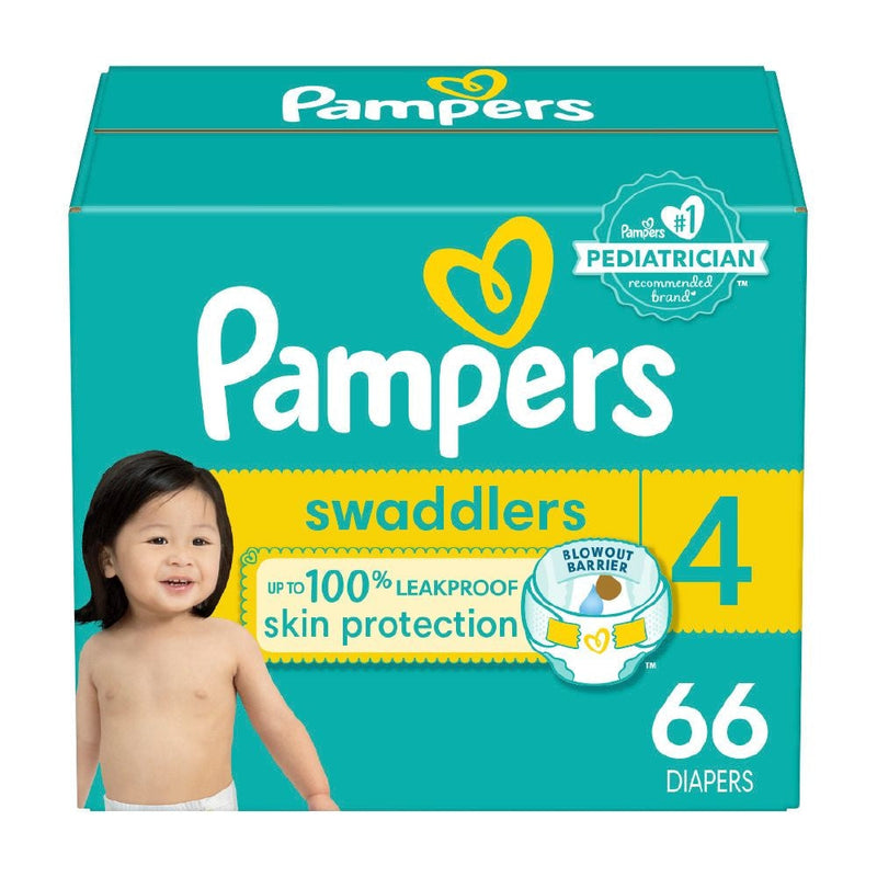 Swaddler Size 4 Leak-Free Baby Diapers, 66-pc J6Z8