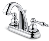 Double Handle Curved Spout 4-in Centreset Bathroom Sink Faucet, Chrome Y4Z6 - product image 1