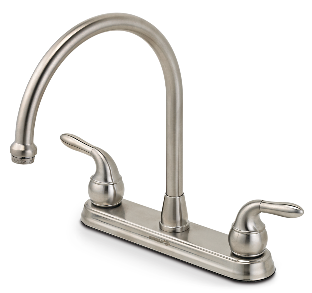 Double Handle Kitchen Faucet, Brushed Nickel R4M4 - product image 1