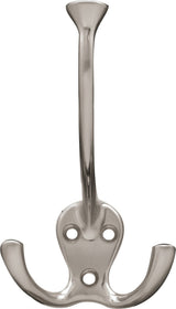Stainless Steel Single Tri-Hooks, Satin Nickel, 3-pk F2O4 - product image 1