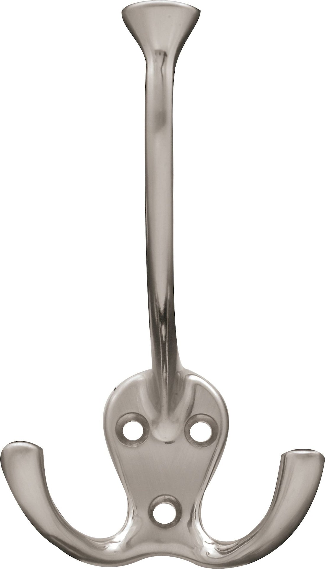 Stainless Steel Single Tri-Hooks, Satin Nickel, 3-pk F2O4 - product image 1