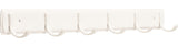 Steel 6-Hook Rail, White, 19-in I2Z3 - product image 1