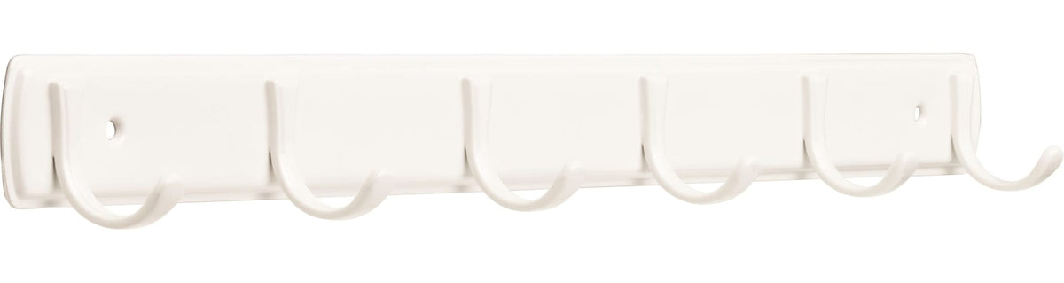 Steel 6-Hook Rail, White, 19-in W6H7 - product image 1