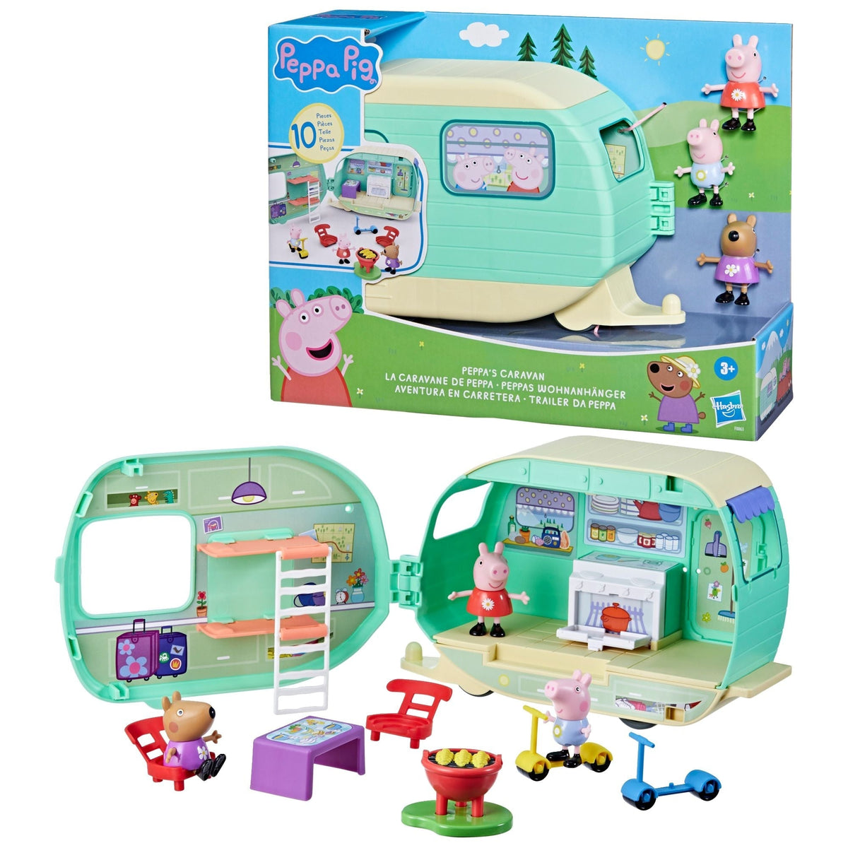 Pig 2-in-1 Caravan/Camper Playset with 3 Figures G6C2 - product image 1