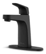 Matlock Single Handle High Arc Single Hole 4-in Centreset Bathroom Sink Faucet, Push & Seal Drain, Matte Black K4C3 - product image 1