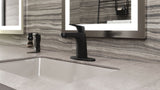Matlock Single Handle High Arc Single Hole 4-in Centreset Bathroom Sink Faucet, Push & Seal Drain, Matte Black K4C3 - product image 7