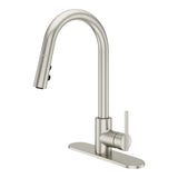 Modern Pull-Down Kitchen Faucet, Stainless Steel L6R1 - product image 1