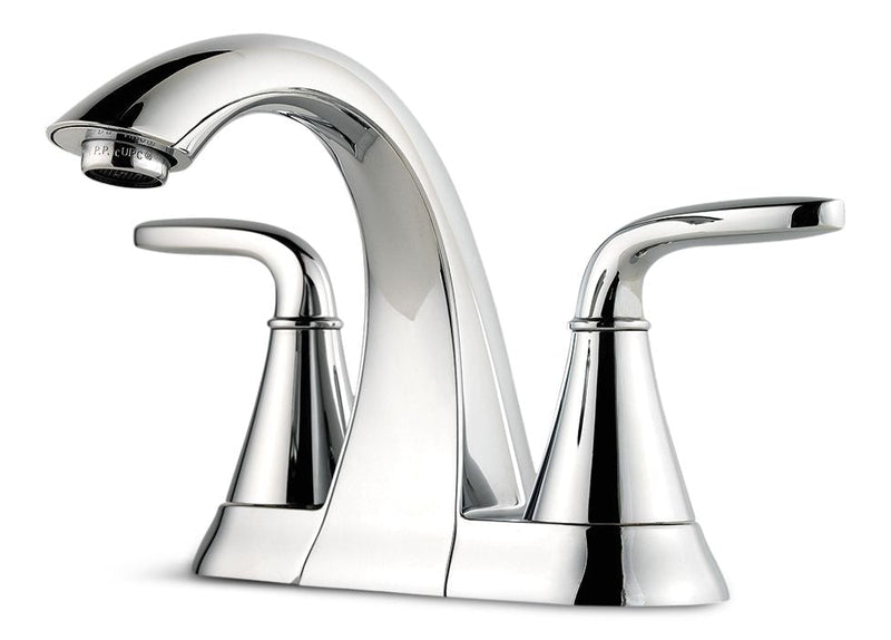 Pasadena Double Handle 4-in Centreset Bathroom Sink Faucet, WaterSense Certified, Chrome V5M8