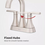 Vaneri 4-in Centreset Bath Faucet, Stainless Steel E2P4 - product image 8