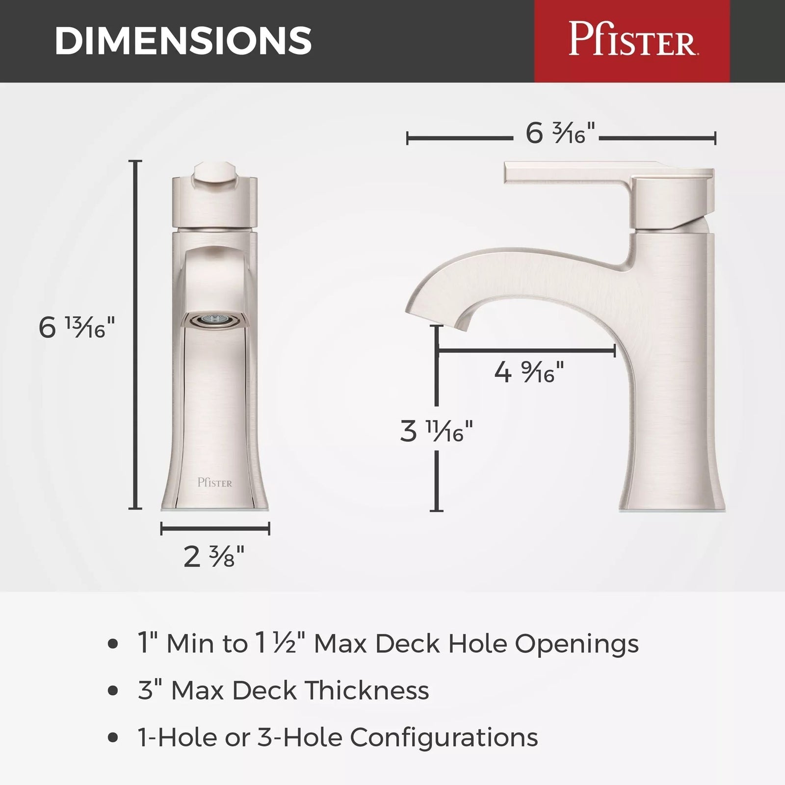 Vaneri Single Control Bath Faucet, Stainless Steel B1K7 - product image 7