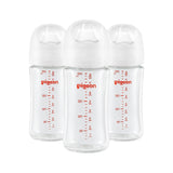 Glass Bottle with Silicone Nipple (M), 8-oz, 3 Months+, 3-pk D6H3 - product image 1