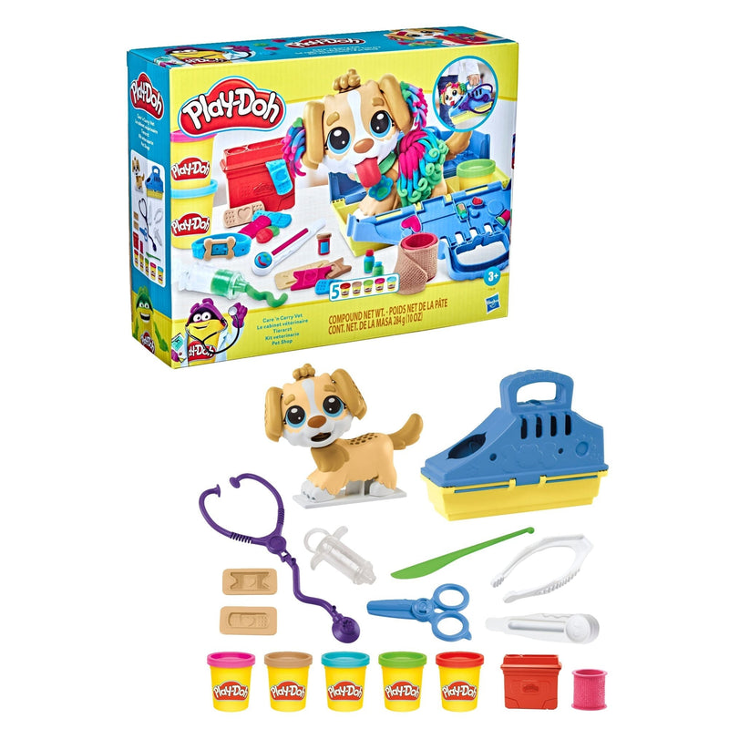 Care N' Carry Vet Playset, With Compound Cans, Non-Toxic, 10 oz, 5-pc, Ages 3+ M5T5
