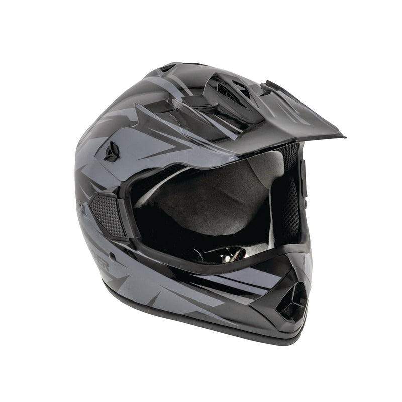 GX4 Youth Dirt Bike/ATV Helmet, Grey/Black, Assorted Sizes L9M6