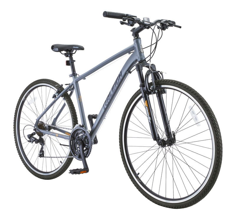 Route Hybrid Bike with Alloy V-brakes, 700C, 21-Speed, Grey M8M6