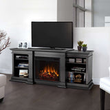 Flame Fresno Media Indoor Electric Fireplace TV Stand, 72-in, 1500W, Black Y1L2 - product image 7