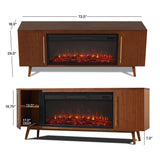 Flame Morris Media Indoor Electric Fireplace TV Stand, 72-in, 1500W, Includes Remote Control & Firebox, Vintage Black Maple F9I6 - product image 6