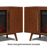 Flame Morris Media Indoor Electric Fireplace TV Stand, 72-in, 1500W, Includes Remote Control & Firebox, Vintage Black Maple U7H1 - product image 8