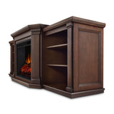 Flame Valmont Media Indoor Electric Fireplace TV Stand, 74-in, 1500W, Includes Remote Control & Firebox, Chestnut Oak D2Y1 - product image 2