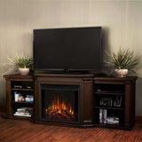 Flame Valmont Media Indoor Electric Fireplace TV Stand, 74-in, 1500W, Includes Remote Control & Firebox, Chestnut Oak D2Y1 - product image 4