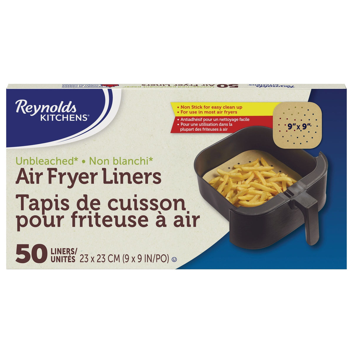 Kitchens Unbleached Non-Stick Air Fryer Liners, 50-pc E1H3 - product image 2