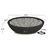 Oval Concrete Propane Fire Pit in Shale, 48-in N9B5 - product image 8