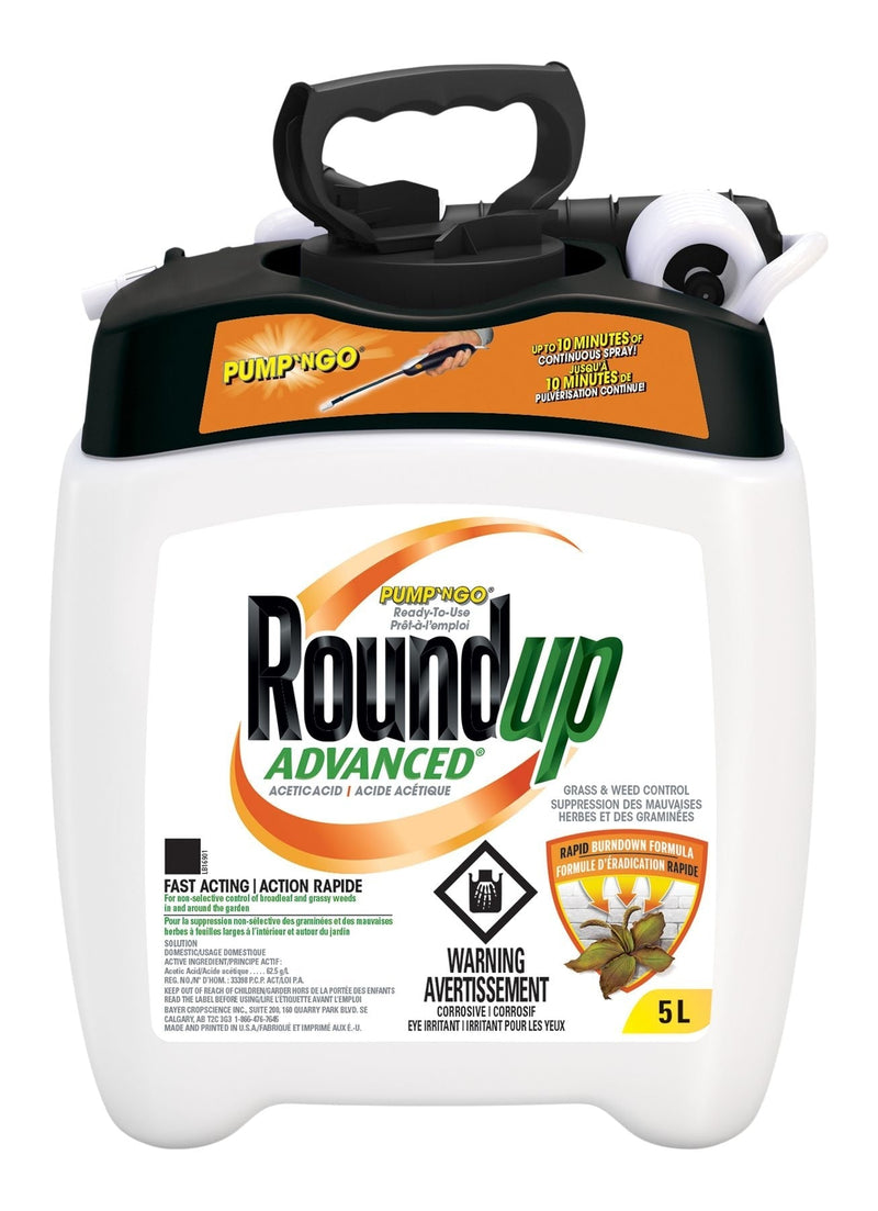 Advanced Ready-to-Use Grass and Weed Control/Killer with Pump-N-Go Applicator, 5-L B1L7