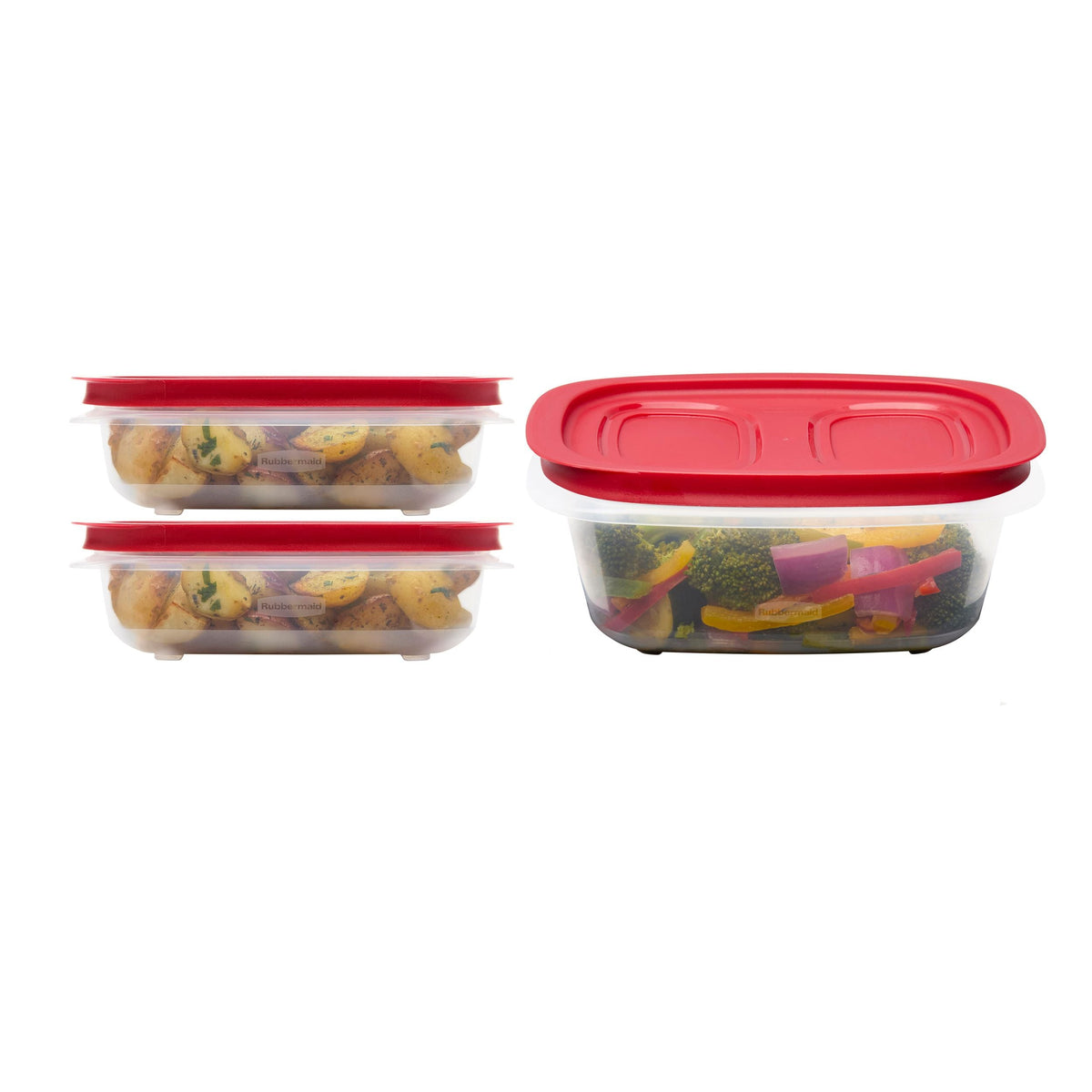 3.57-Cup (2) and 5.26-Cup EasyStore Rectangle Food Storage Containers with Lids, 3 Pack C4I8 - product image 1