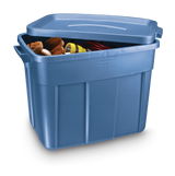 Roughneck Stackable Storage Box with Lid, 68-L, Blue C9G0 - product image 2
