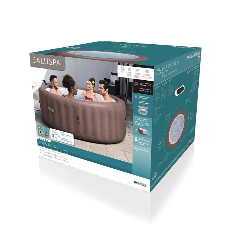 Spa Hawaii Smart AirJet 6-Person Terracotta Round Spa, 77-in x 28-in Y2Z4