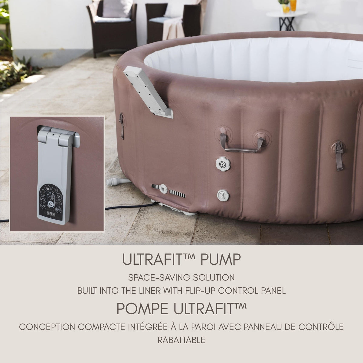 Spa Hawaii Smart AirJet 6-Person Terracotta Round Spa, 77-in x 28-in Y2Z4 - product image 6
