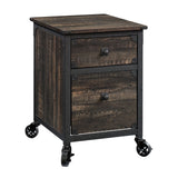 Steel Pedestal River File Cabinet with Drawers, Carbon Oak M0O2 - product image 1