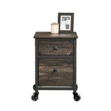 Steel Pedestal River File Cabinet with Drawers, Carbon Oak M0O2 - product image 2