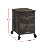 Steel Pedestal River File Cabinet with Drawers, Carbon Oak M0O2 - product image 4