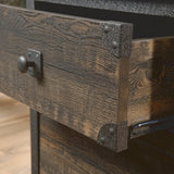 Steel Pedestal River File Cabinet with Drawers, Carbon Oak M0O2 - product image 8