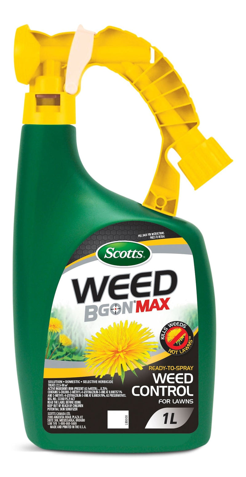 Weed B Gon MAX Ready-to-Spray Weed Control/Killer Concentrate, Herbicide for Lawns, 1-L P6M4