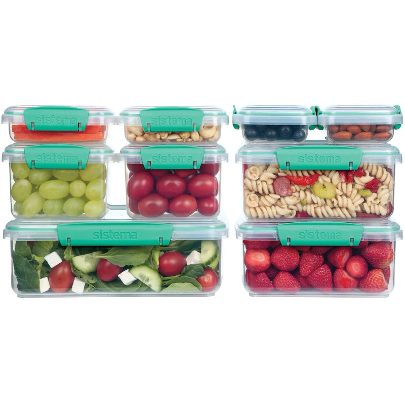 To Go Rectangular Food Storage Container Set with Removable Dividers, 18-pc V4C0