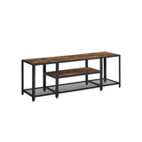 Home 3-Tier Industrial Rustic Brown TV Stand D7P5 - product image 1