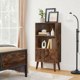 Home 3-Tier Rustic Brown Retro Cabinet with Steel Frame R1P8 - product image 8
