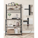 Home 5-Shelf Grey Baker's Rack with 4 AC Outlets L4Y1 - product image 8